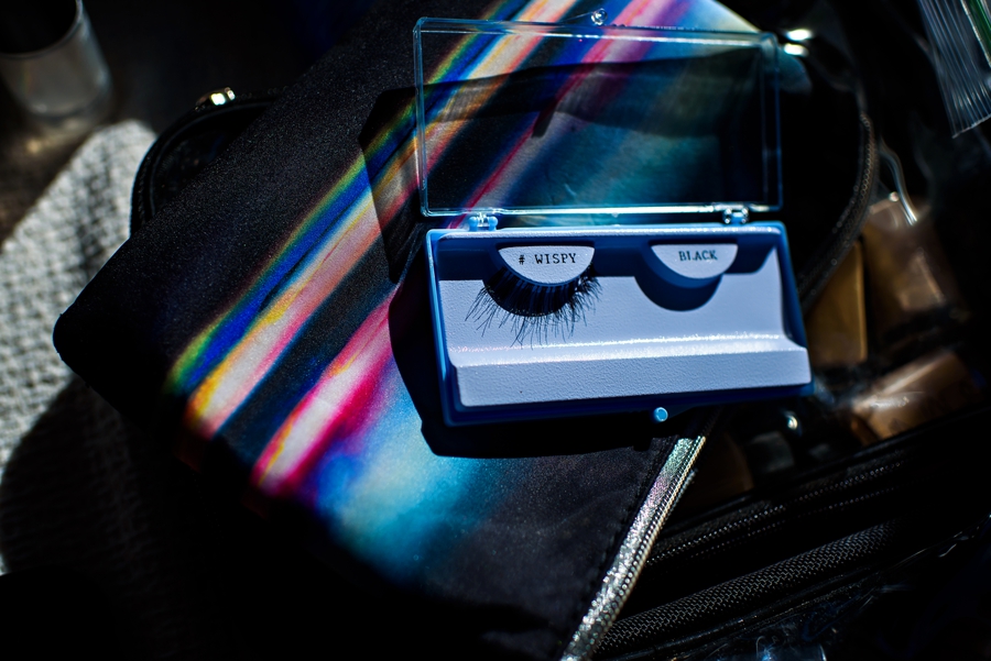 Beautiful eyelashes for the bride to be on her wedding day.